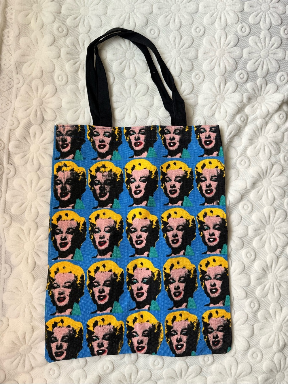 Artistic Marilyn Monroe Portrait Design Canvas Tote bag